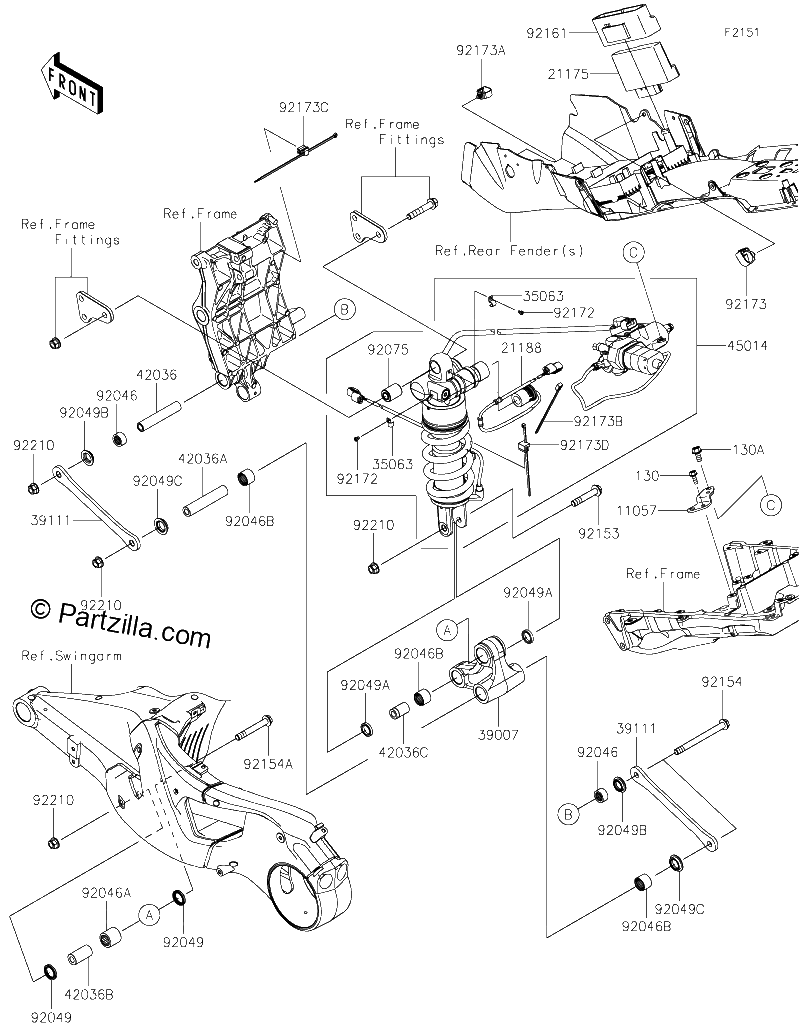 Diagrama de SUSPENSION SHOCK ABSORBER