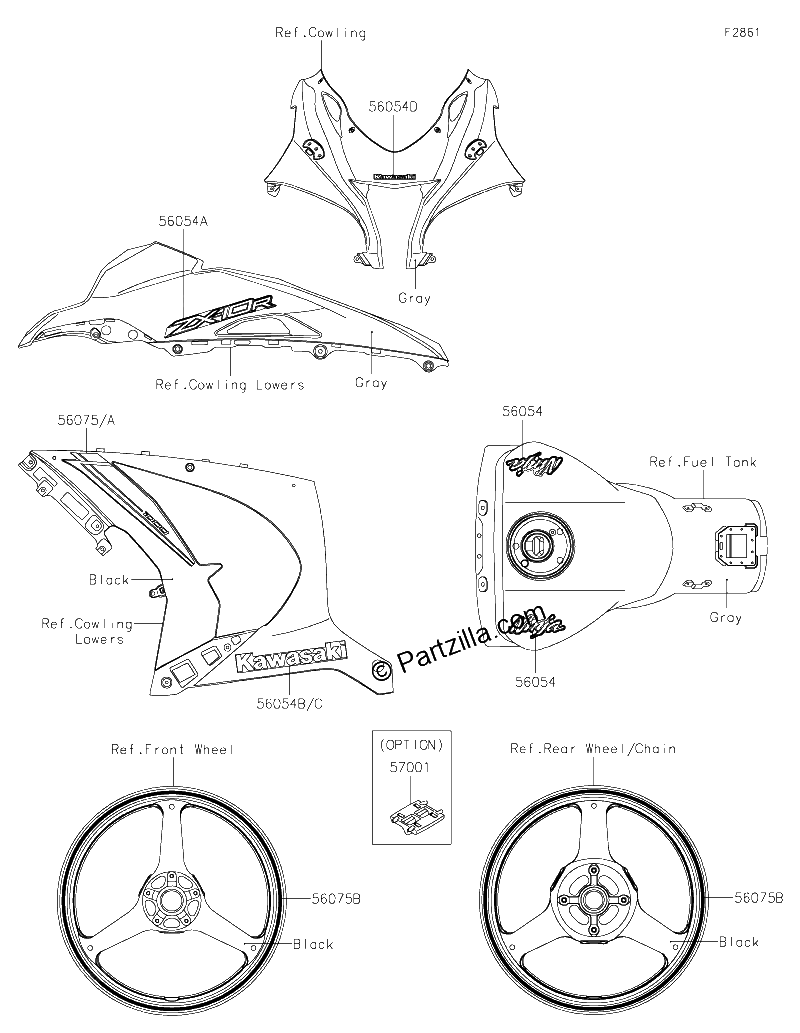 Diagrama de DECALS GRAY EKF