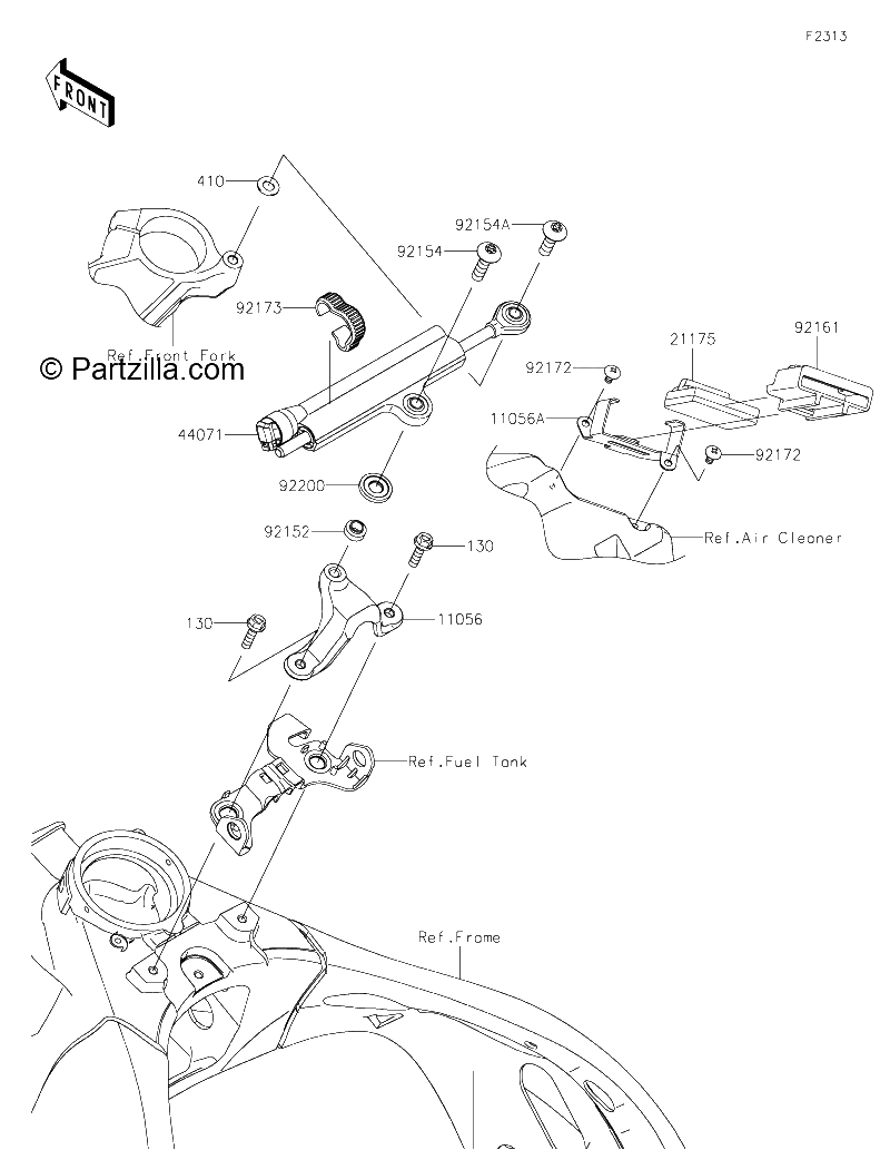 Diagrama de STEERING DAMPER