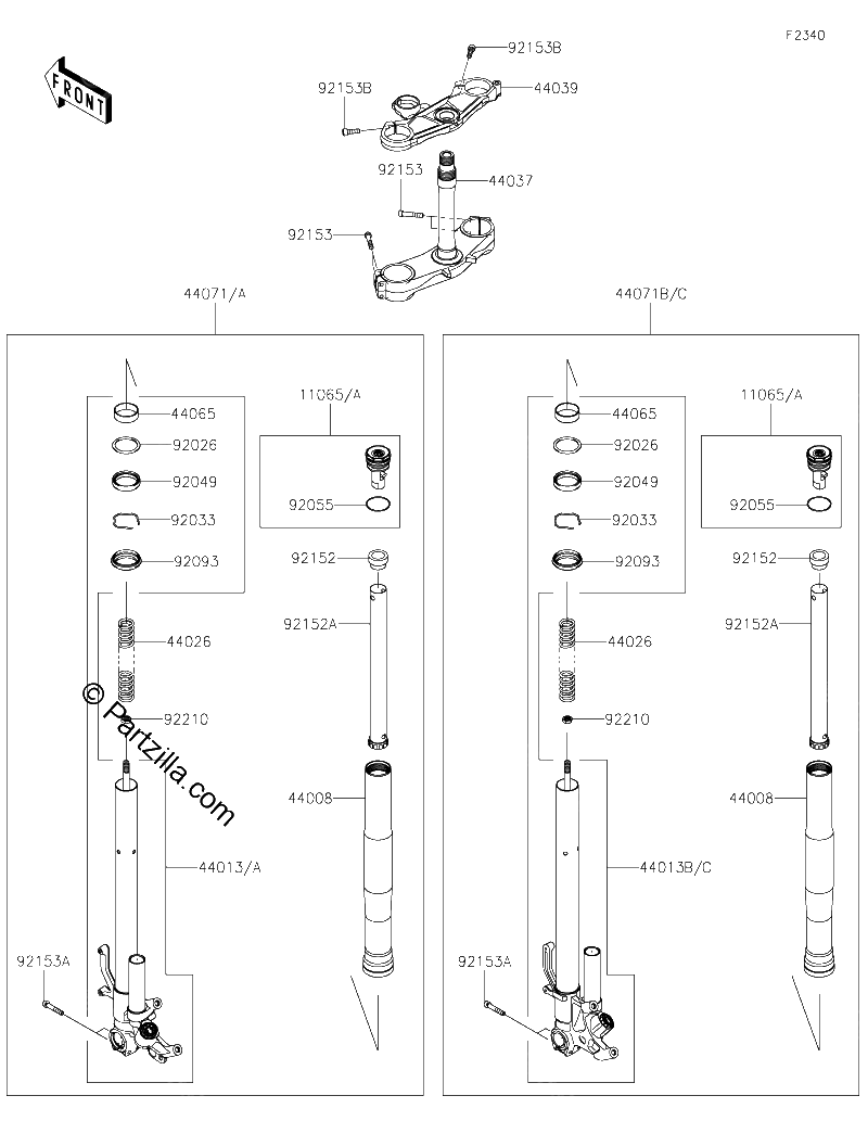 Diagrama de FRONT FORK