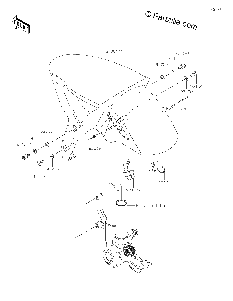 Diagrama de FRONT FENDER S