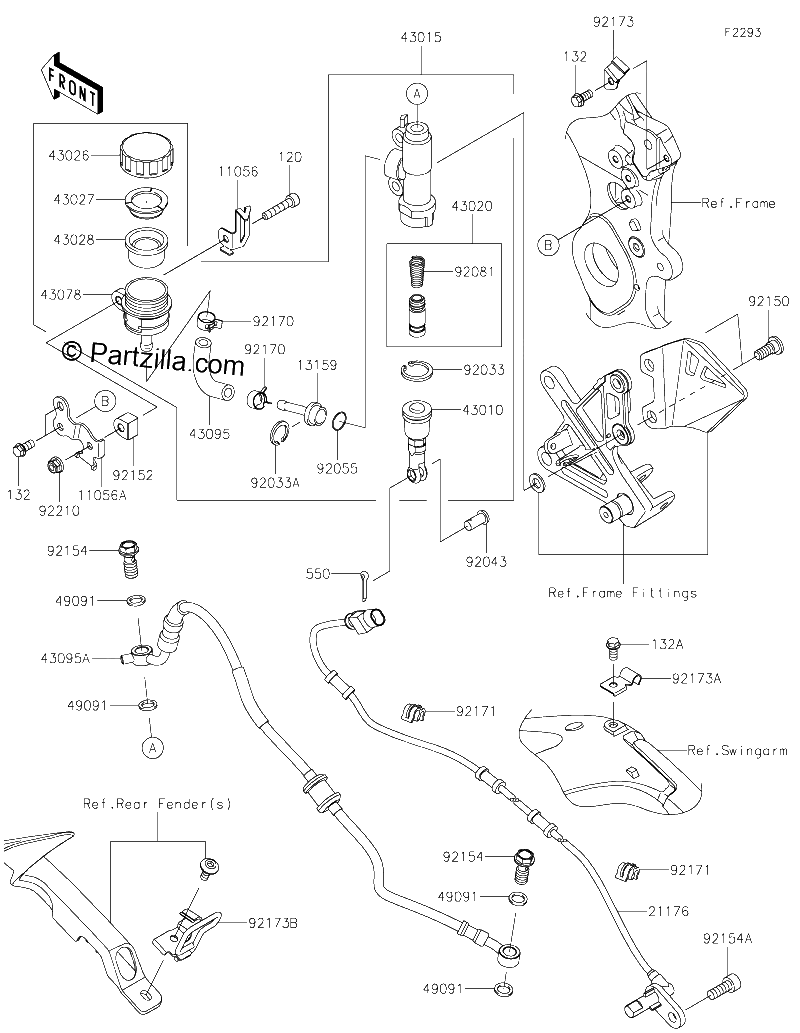 Diagrama de REAR MASTER CYLINDER