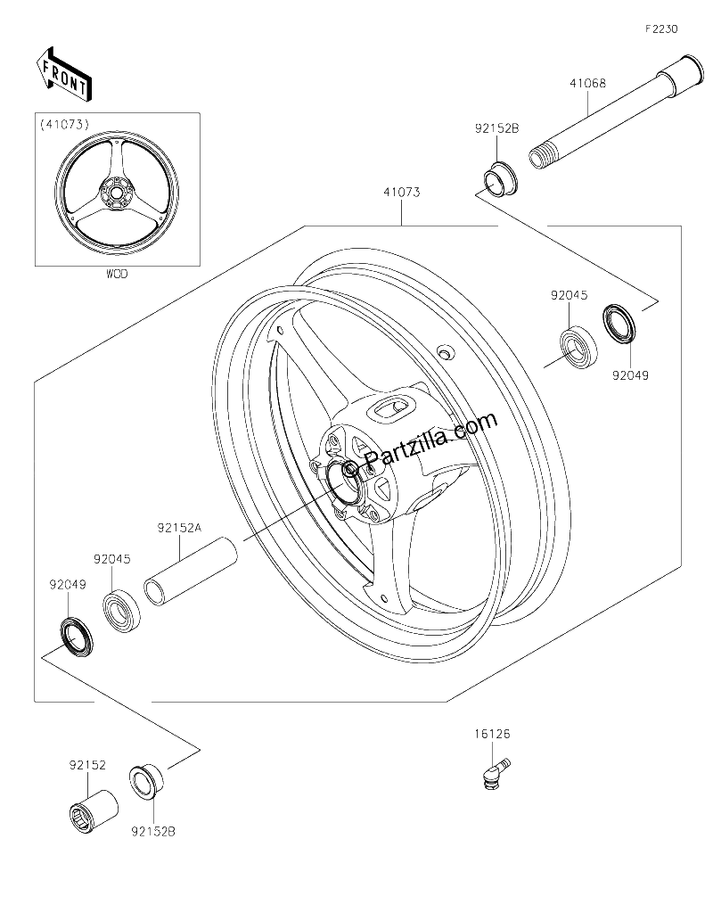 Diagrama de FRONT WHEEL