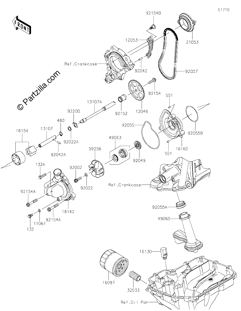Diagrama de OIL PUMP OIL FILTER