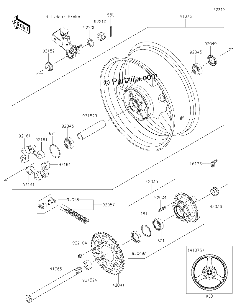 Diagrama de REAR WHEEL CHAIN