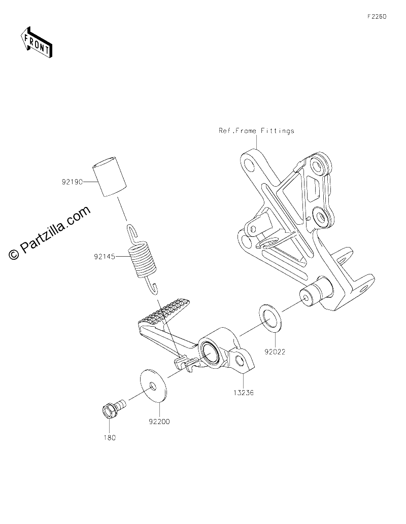 Diagrama de BRAKE PEDAL TORQUE LINK