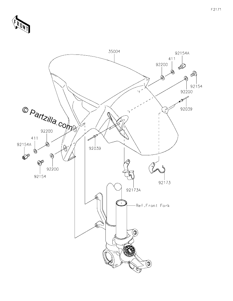 Diagrama de FRONT FENDER S