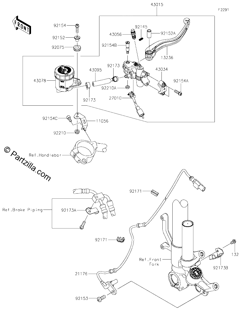 Diagrama de FRONT MASTER CYLINDER