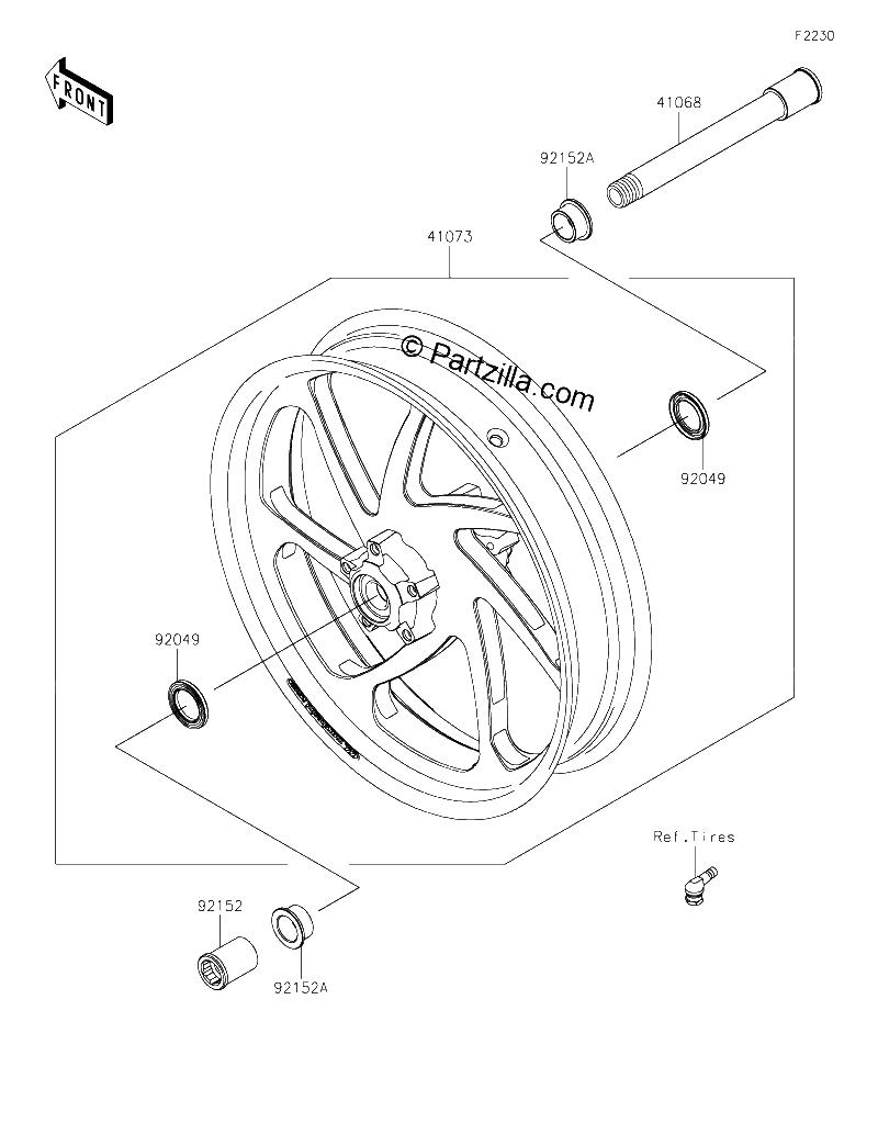 Diagrama de FRONT WHEEL