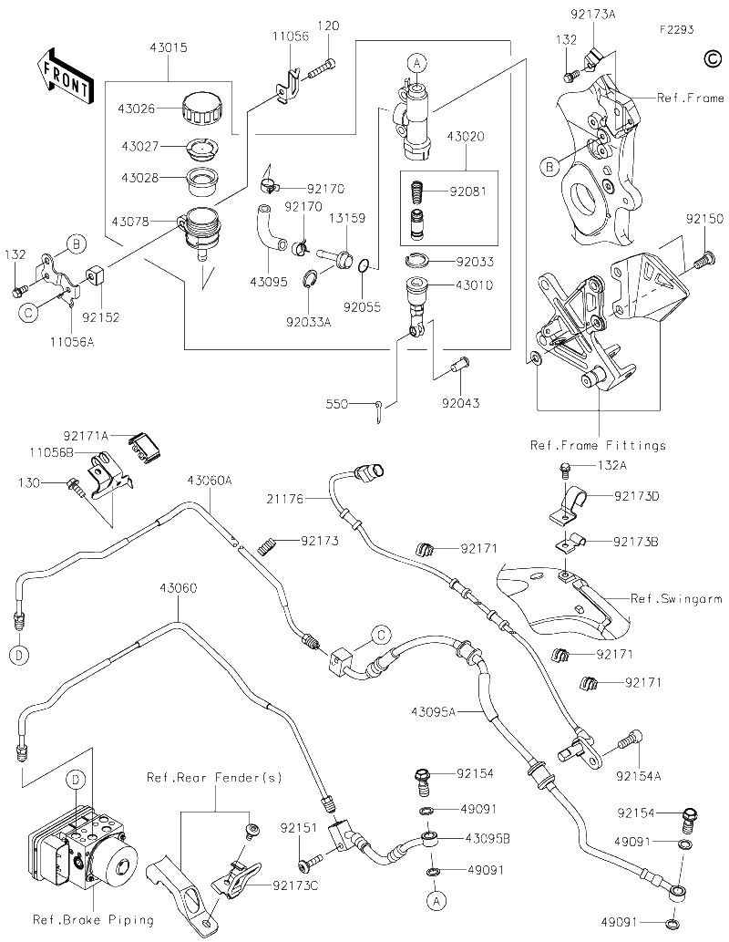 Diagrama de REAR MASTER CYLINDER