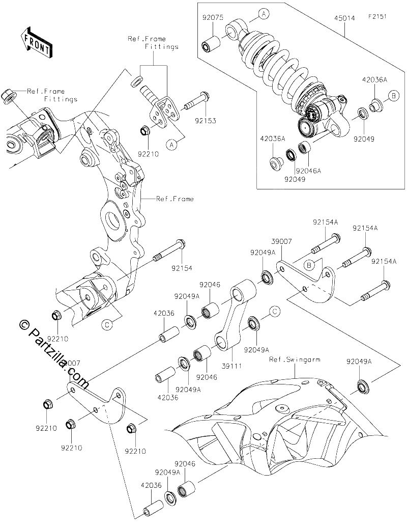 Diagrama de SUSPENSION SHOCK ABSORBER