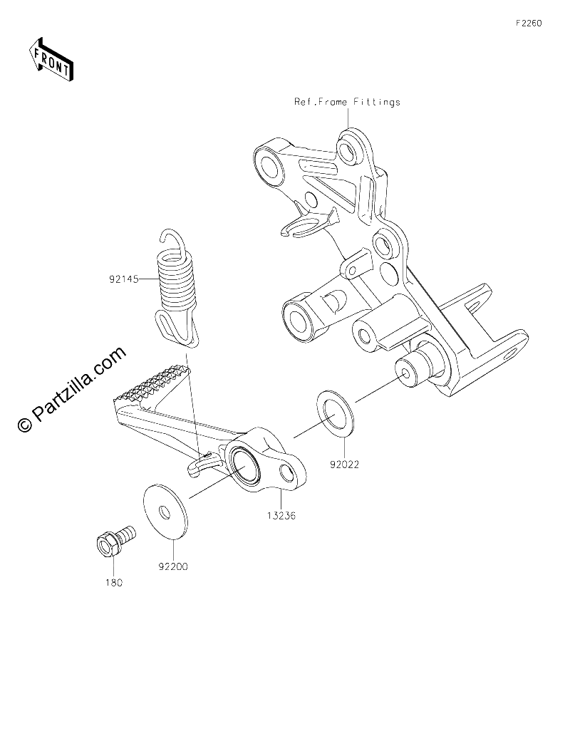 Diagrama de BRAKE PEDAL TORQUE LINK