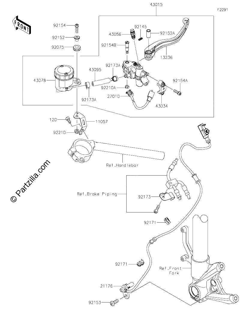 Diagrama de FRONT MASTER CYLINDER