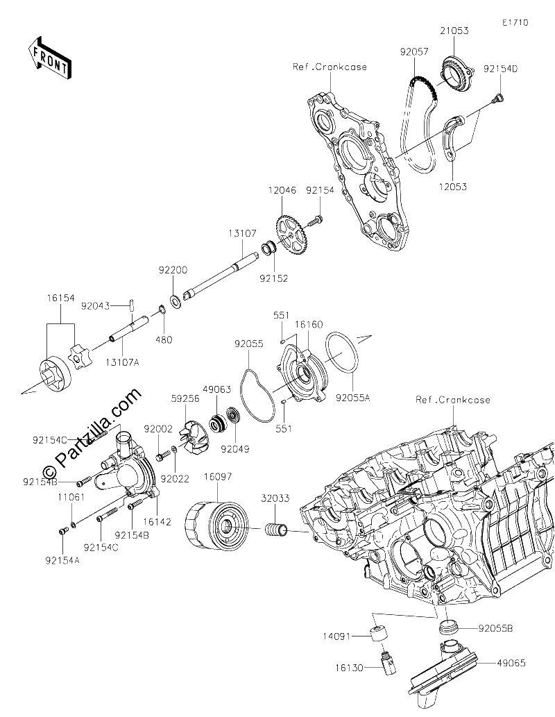 Diagrama de OIL PUMP OIL FILTER