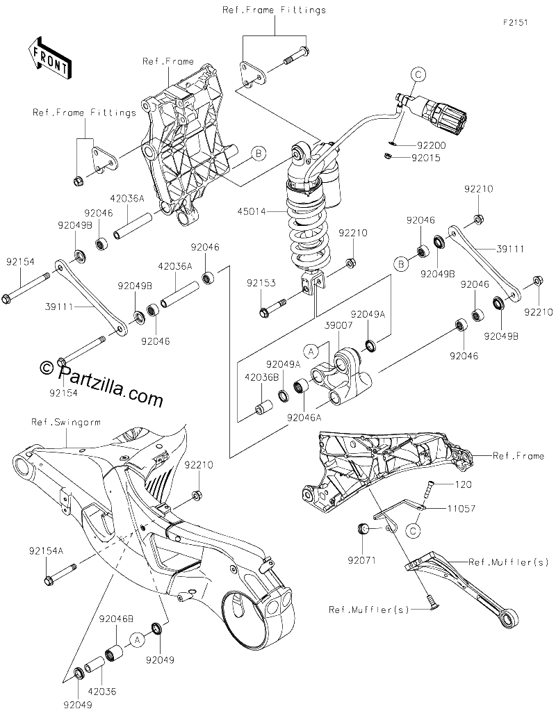 Diagrama de SUSPENSION SHOCK ABSORBER