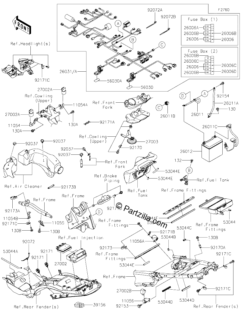 Diagrama de CHASSIS ELECTRICAL EQUIPMENT