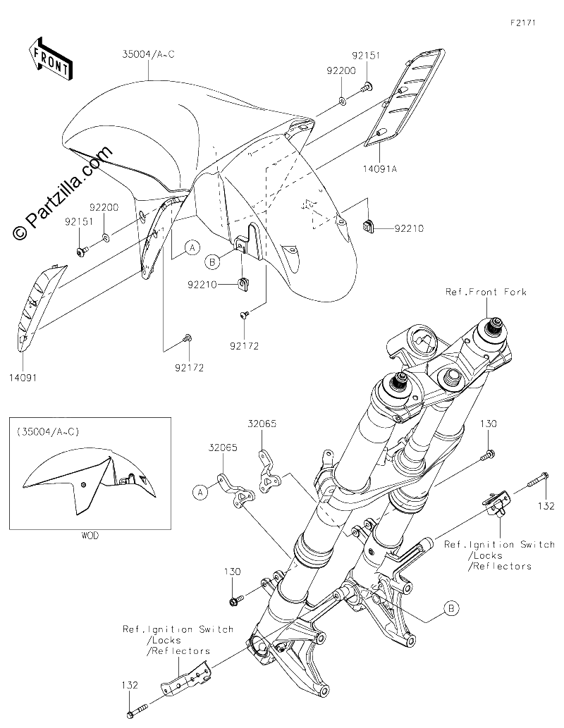 Diagrama de FRONT FENDER S