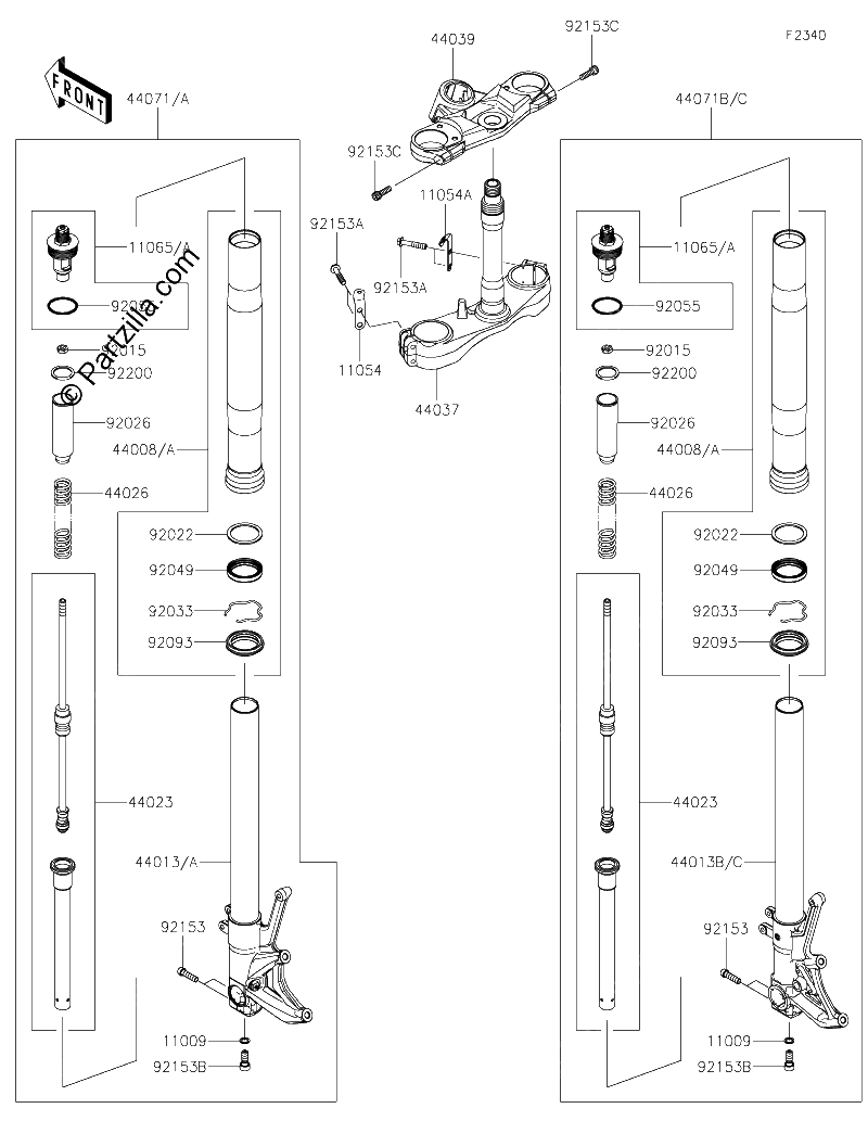 Diagrama de FRONT FORK
