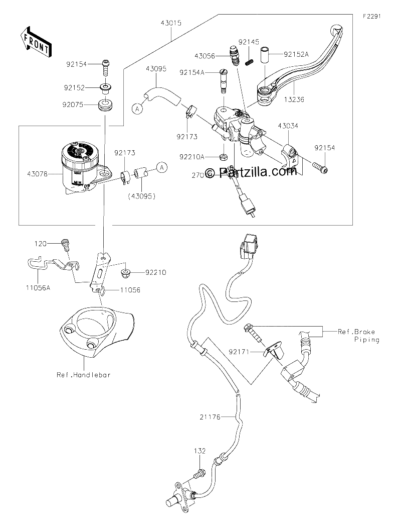 Diagrama de FRONT MASTER CYLINDER