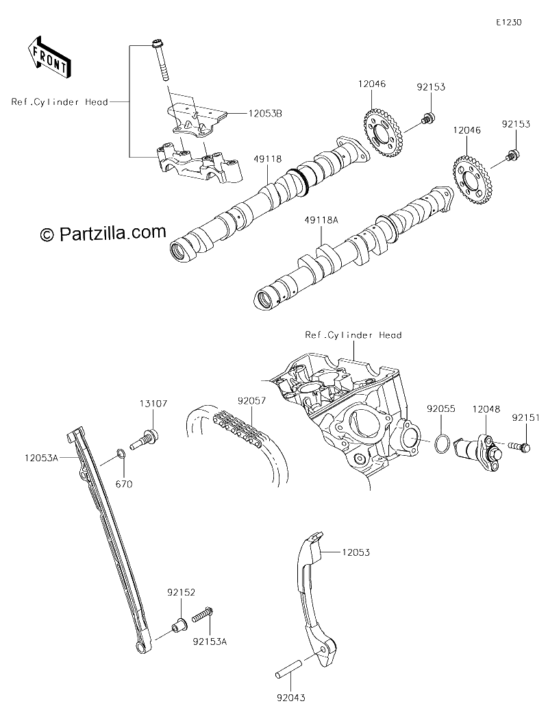 Diagrama de CAMSHAFT S TENSIONER