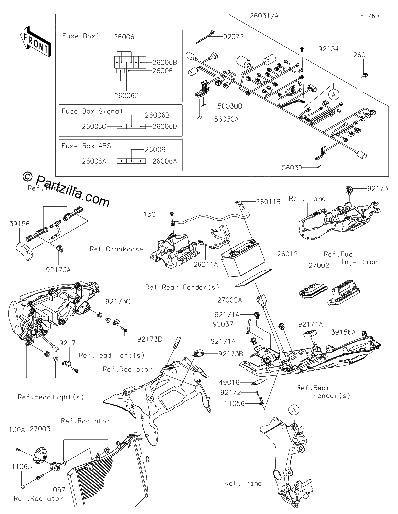 Diagrama de CHASSIS ELECTRICAL EQUIPMENT