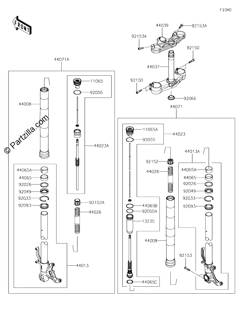Diagrama de FRONT FORK