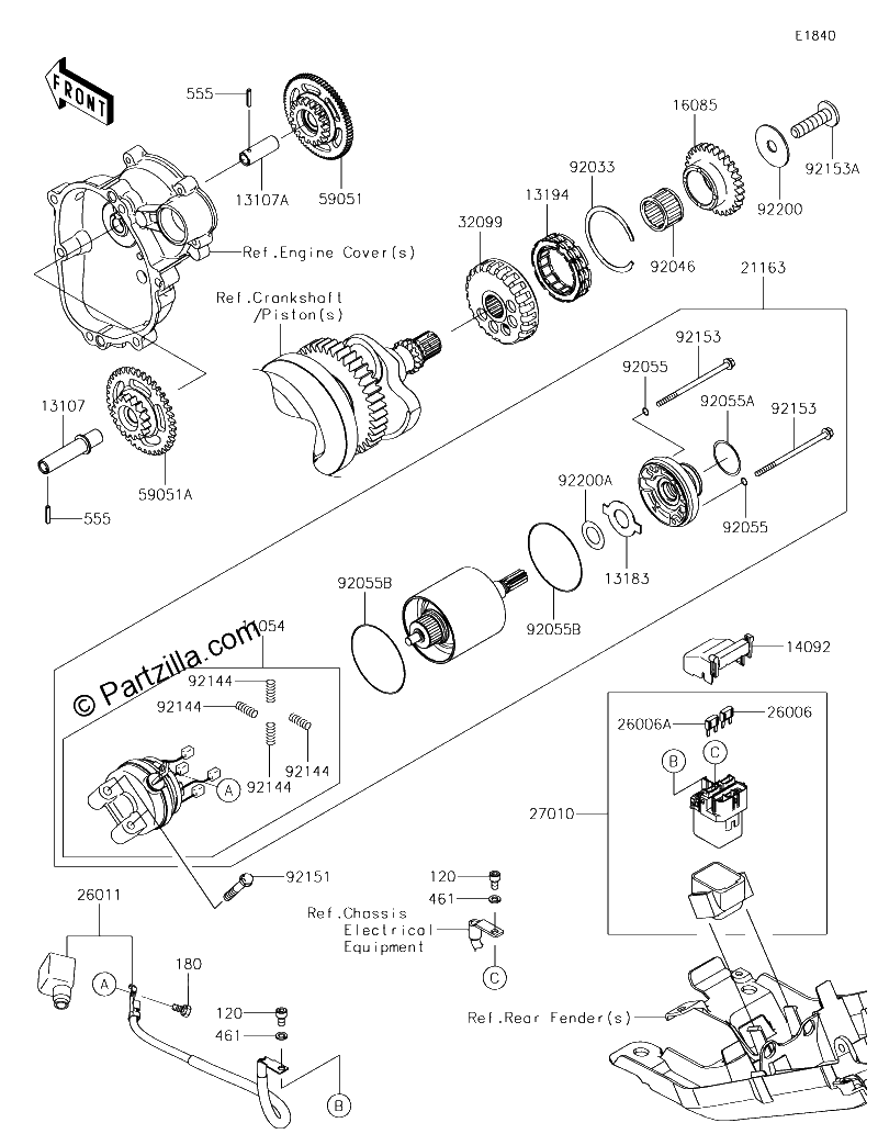 Diagrama de STARTER MOTOR