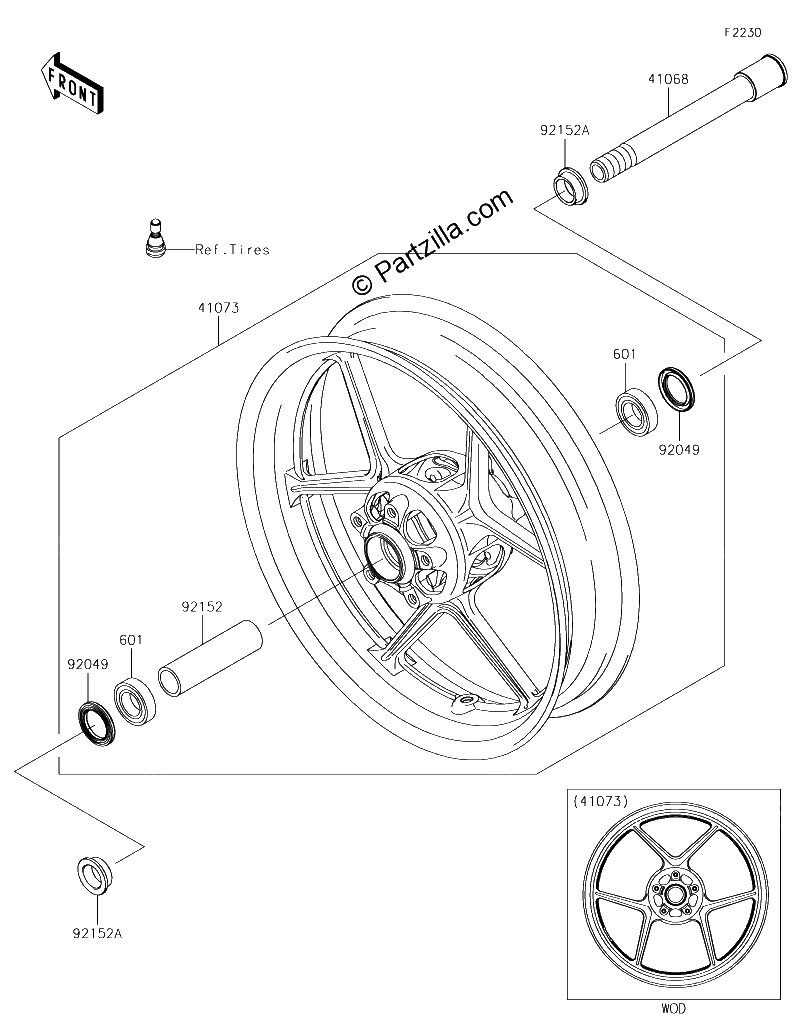 Diagrama de FRONT WHEEL