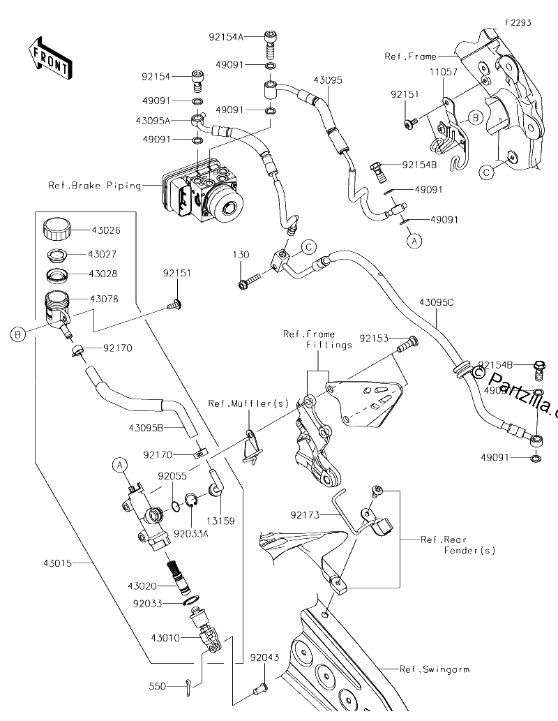 Diagrama de REAR MASTER CYLINDER