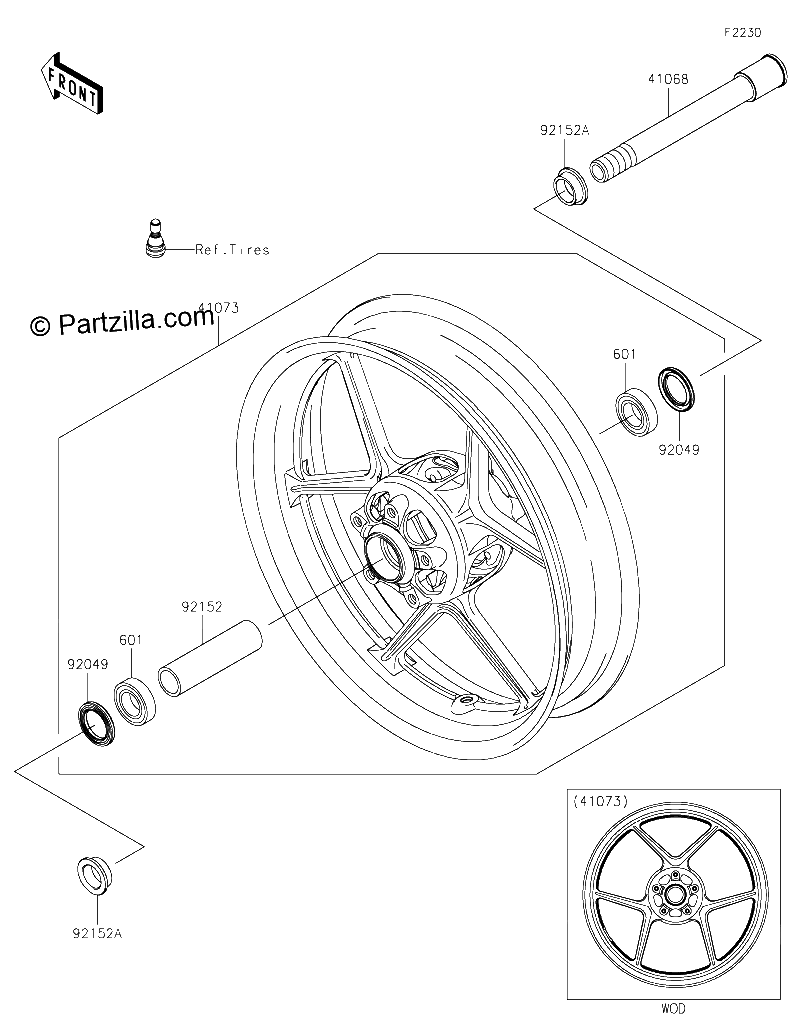 Diagrama de FRONT WHEEL