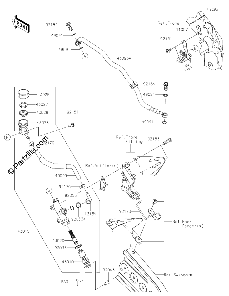 Diagrama de REAR MASTER CYLINDER