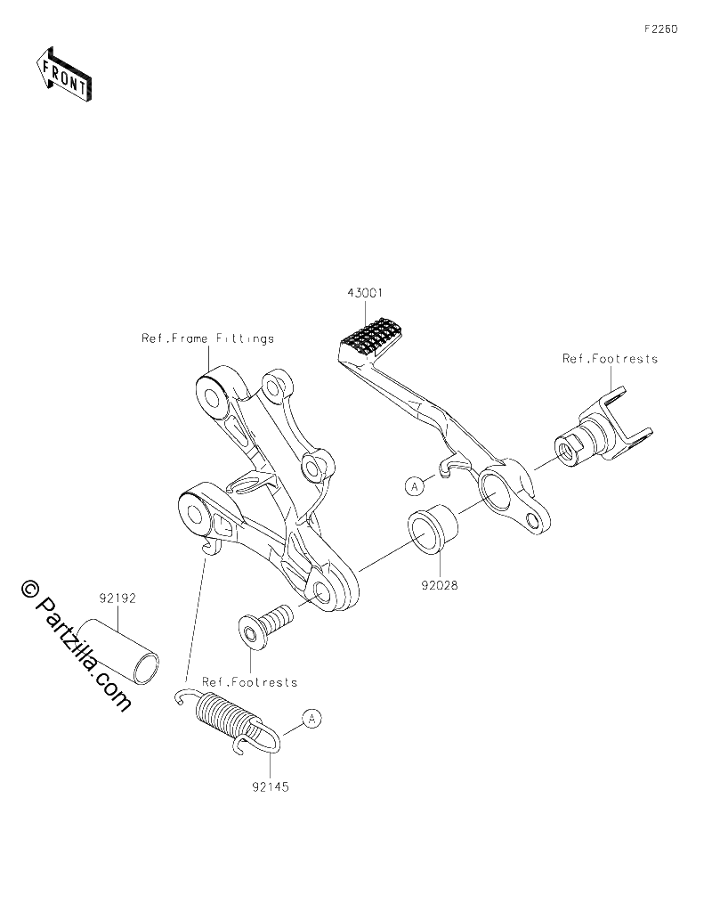 Diagrama de BRAKE PEDAL TORQUE LINK