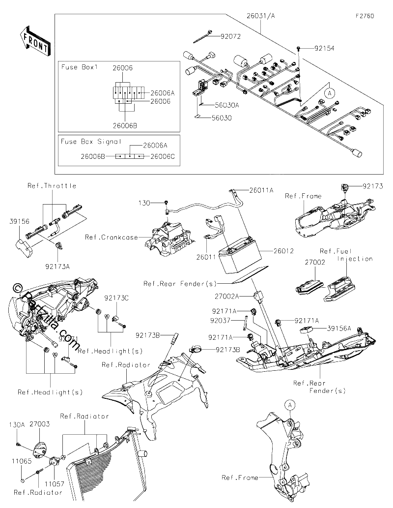 Diagrama de CHASSIS ELECTRICAL EQUIPMENT