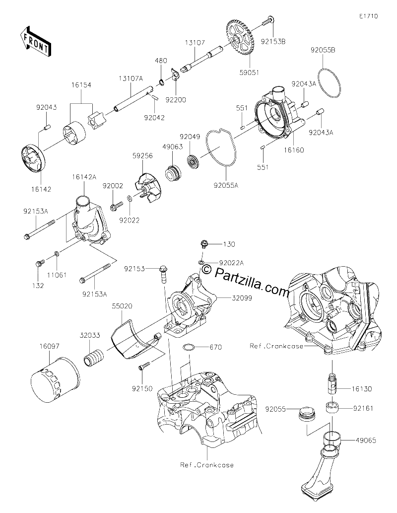 Diagrama de OIL PUMP OIL FILTER