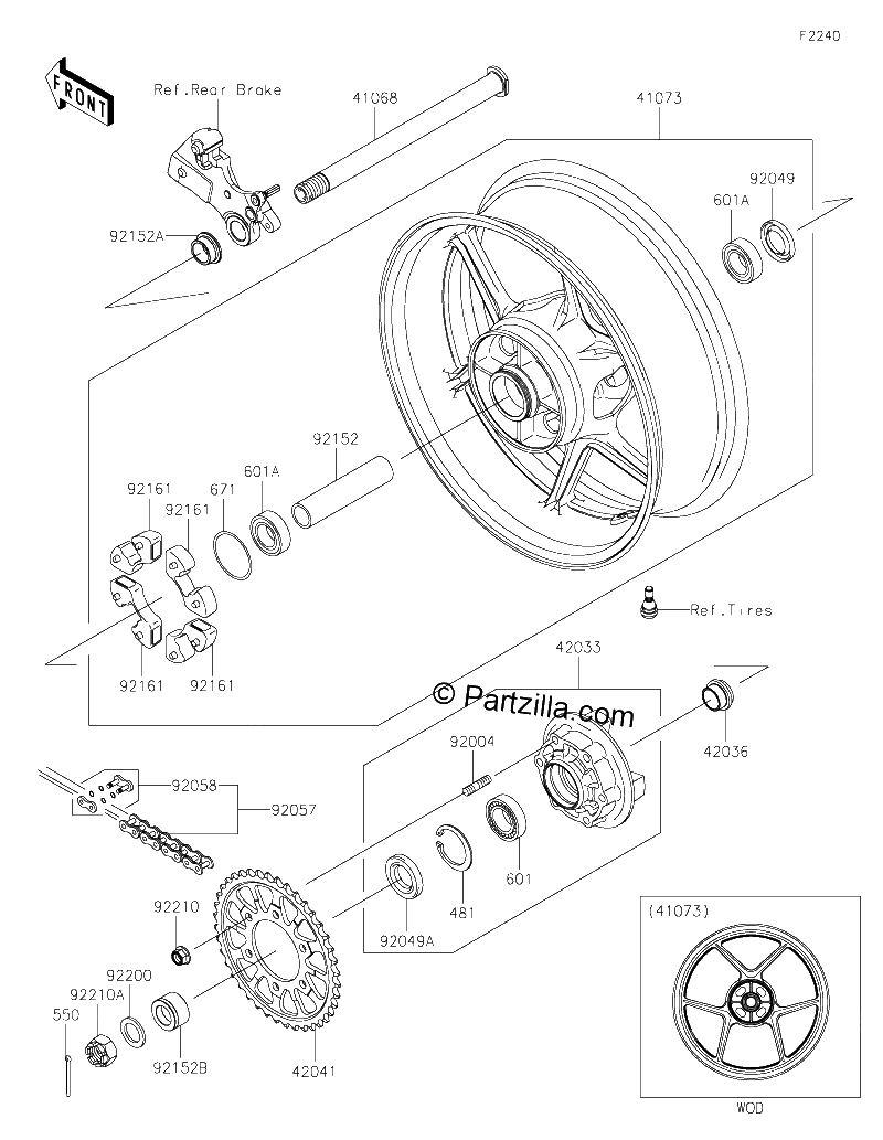 Diagrama de REAR WHEEL CHAIN