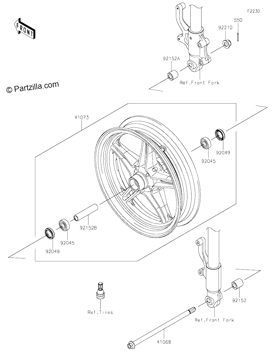 Diagrama de FRONT WHEEL