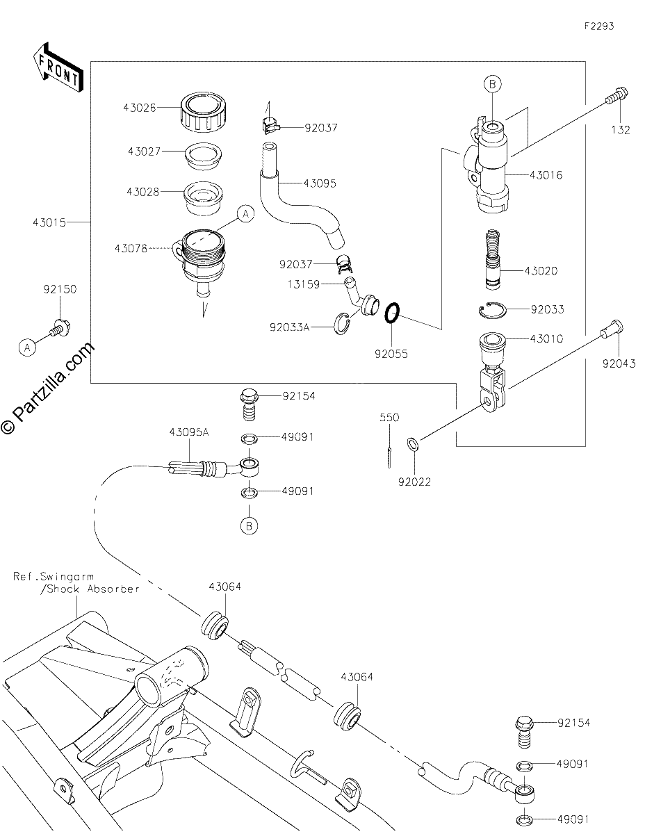 Diagrama de REAR MASTER CYLINDER