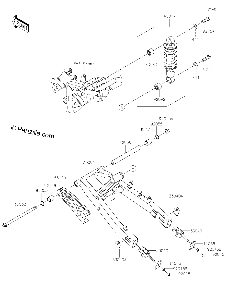 Diagrama de SWINGARM SHOCK ABSORBER