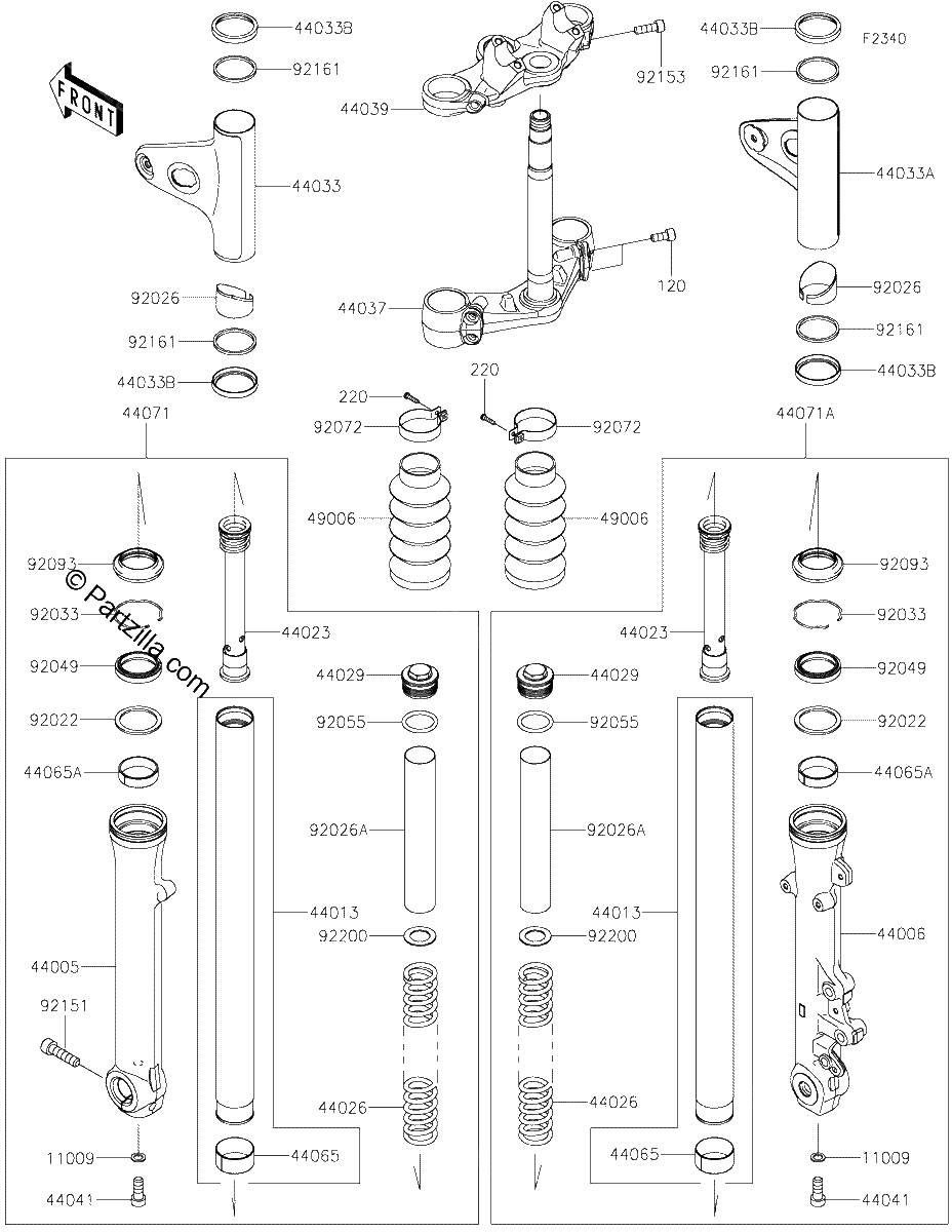 Diagrama de FRONT FORK