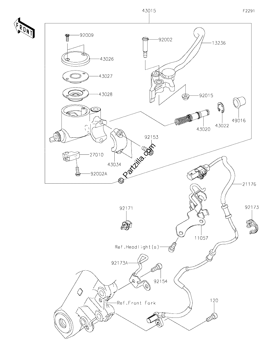 Diagrama de FRONT MASTER CYLINDER