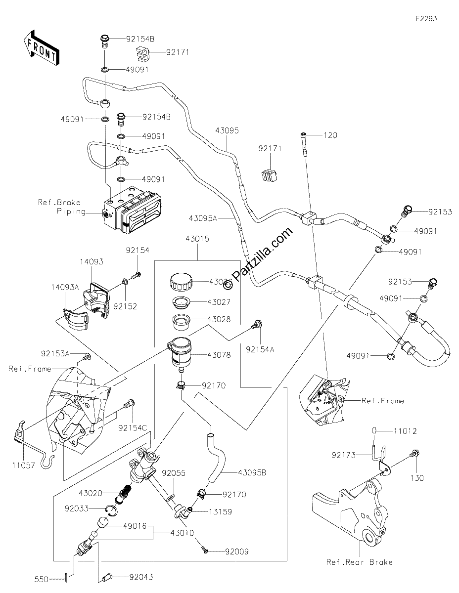 Diagrama de REAR MASTER CYLINDER