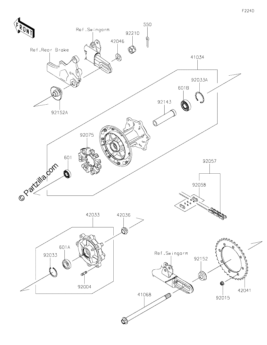Diagrama de REAR WHEEL CHAIN