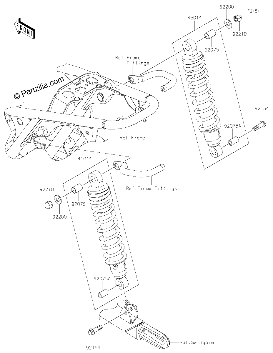 Diagrama de SUSPENSION SHOCK ABSORBER