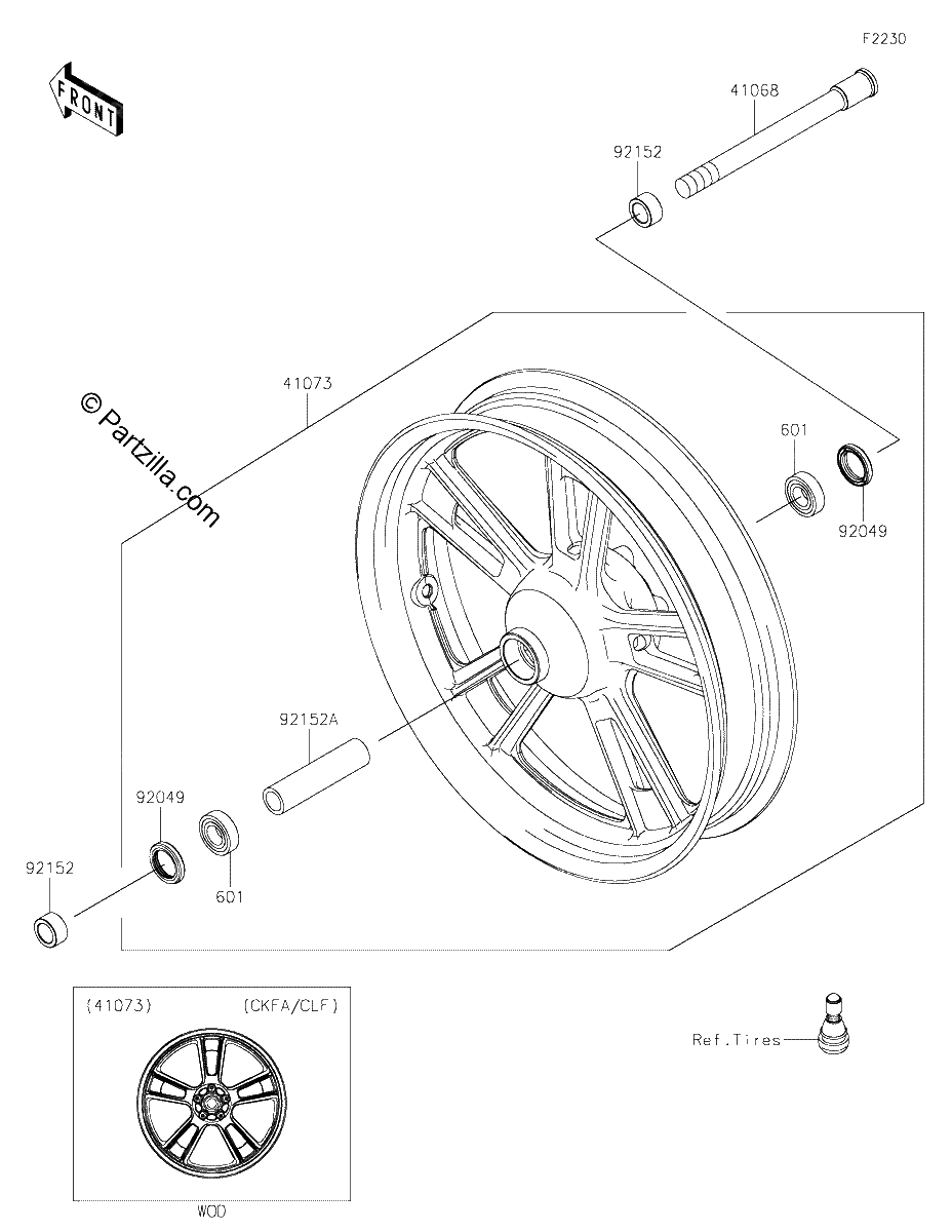 Diagrama de FRONT WHEEL