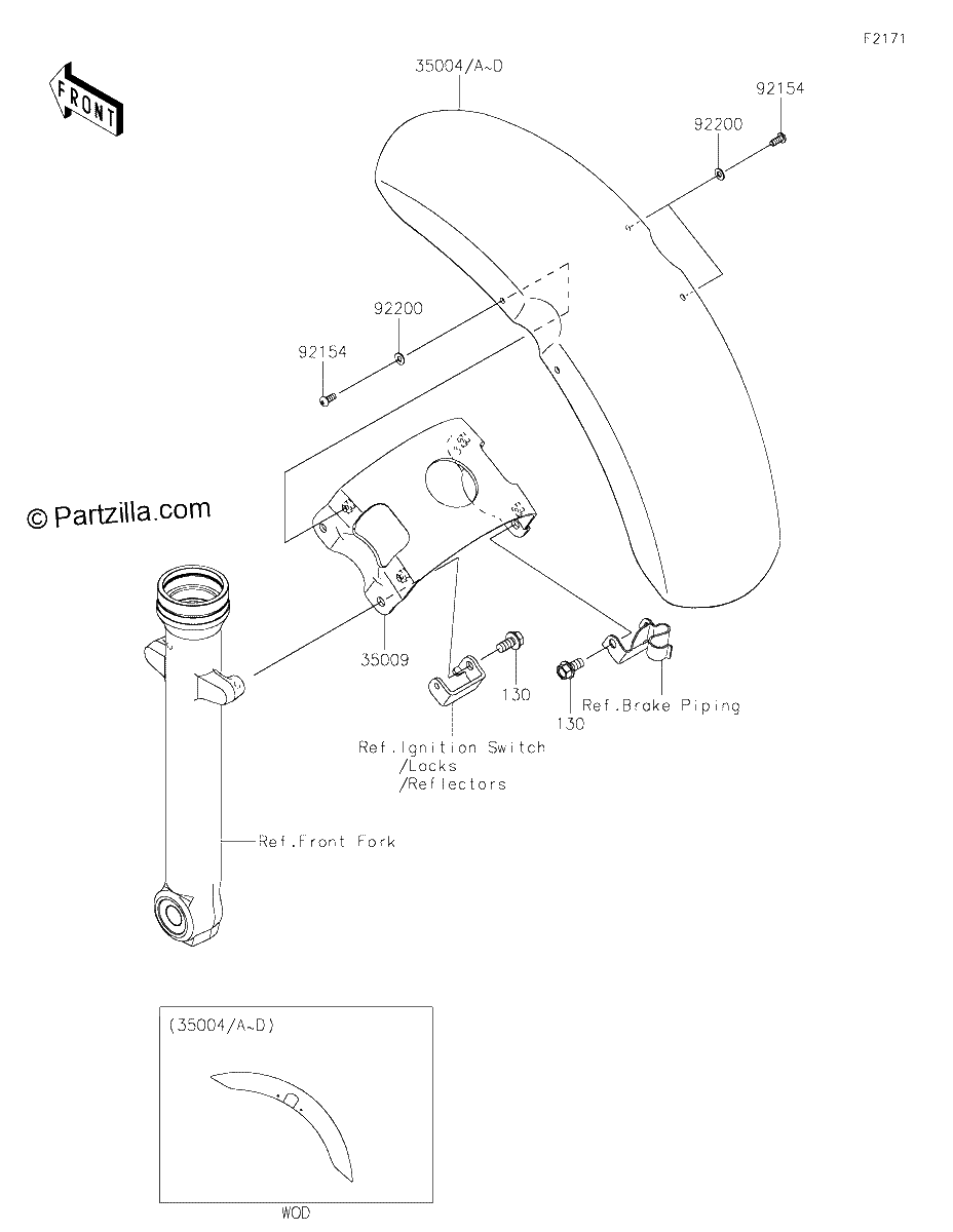 Diagrama de FRONT FENDER S