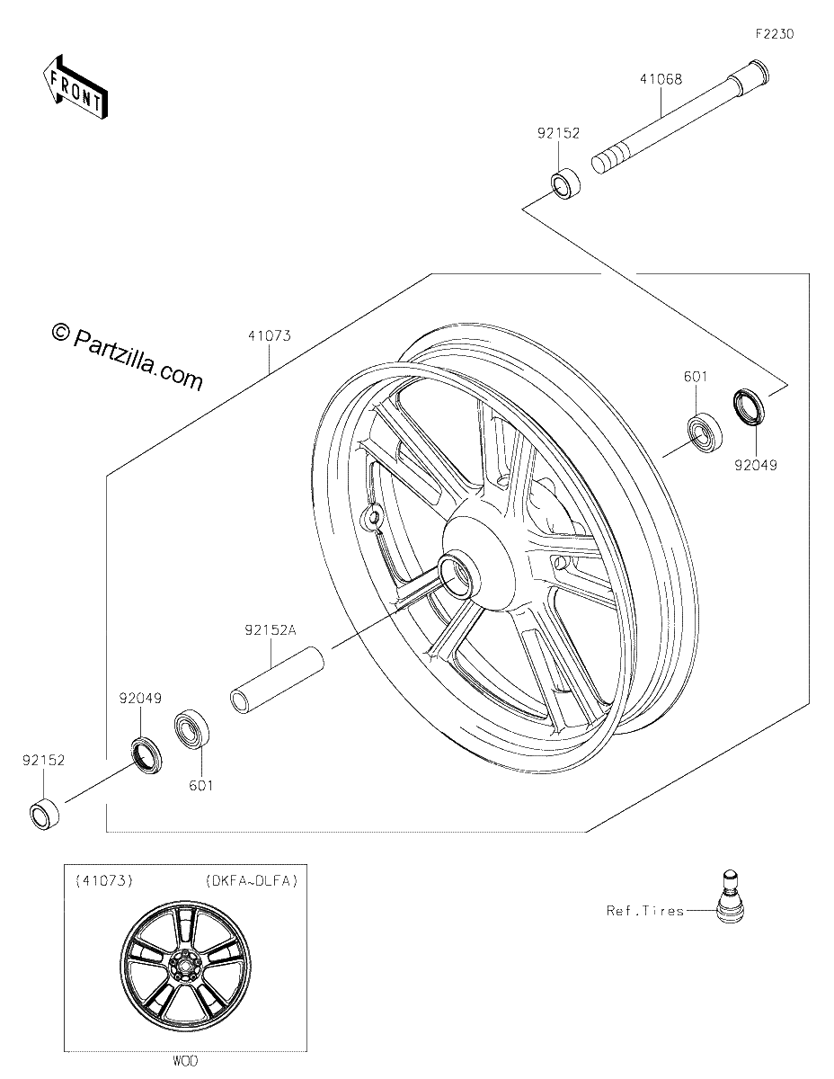 Diagrama de FRONT WHEEL