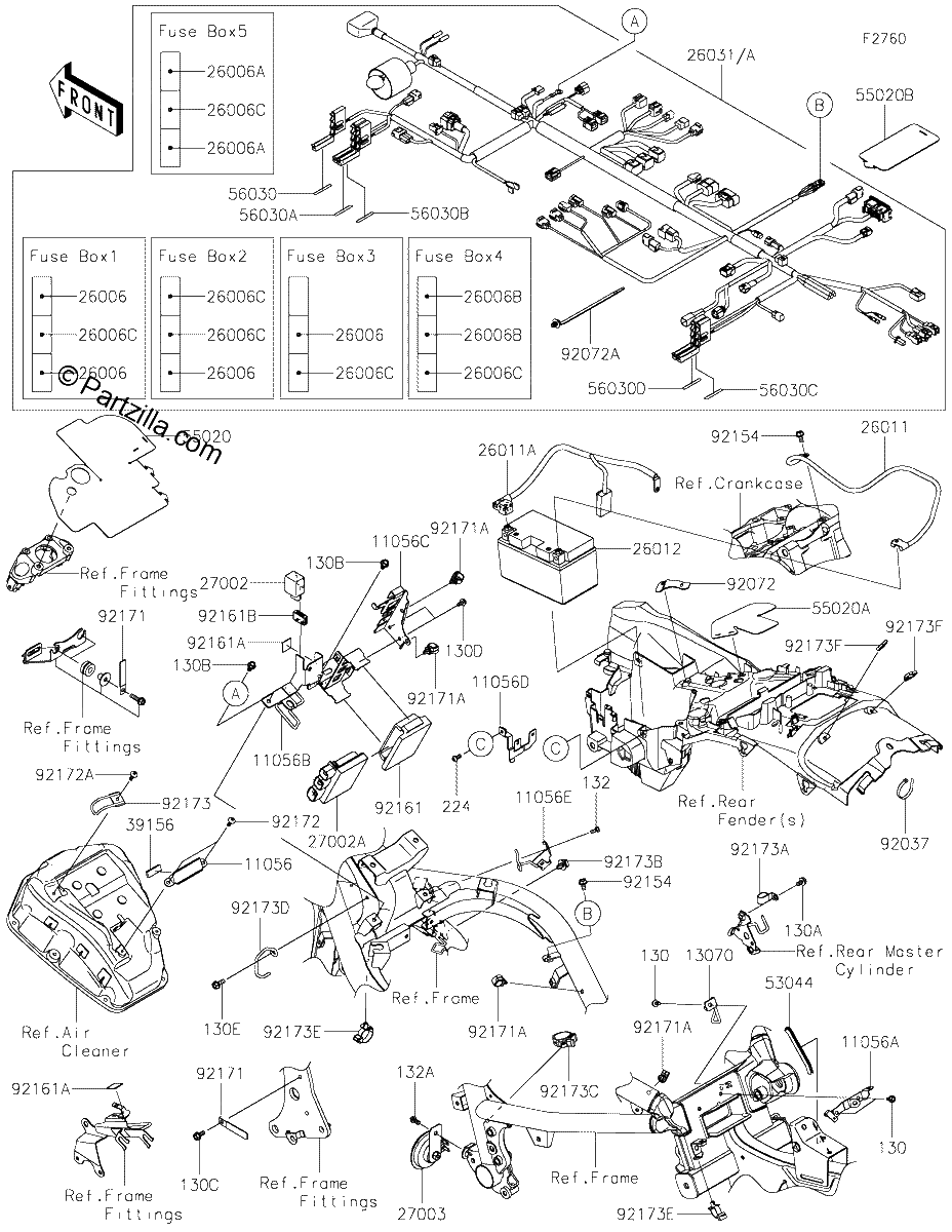 Diagrama de CHASSIS ELECTRICAL EQUIPMENT