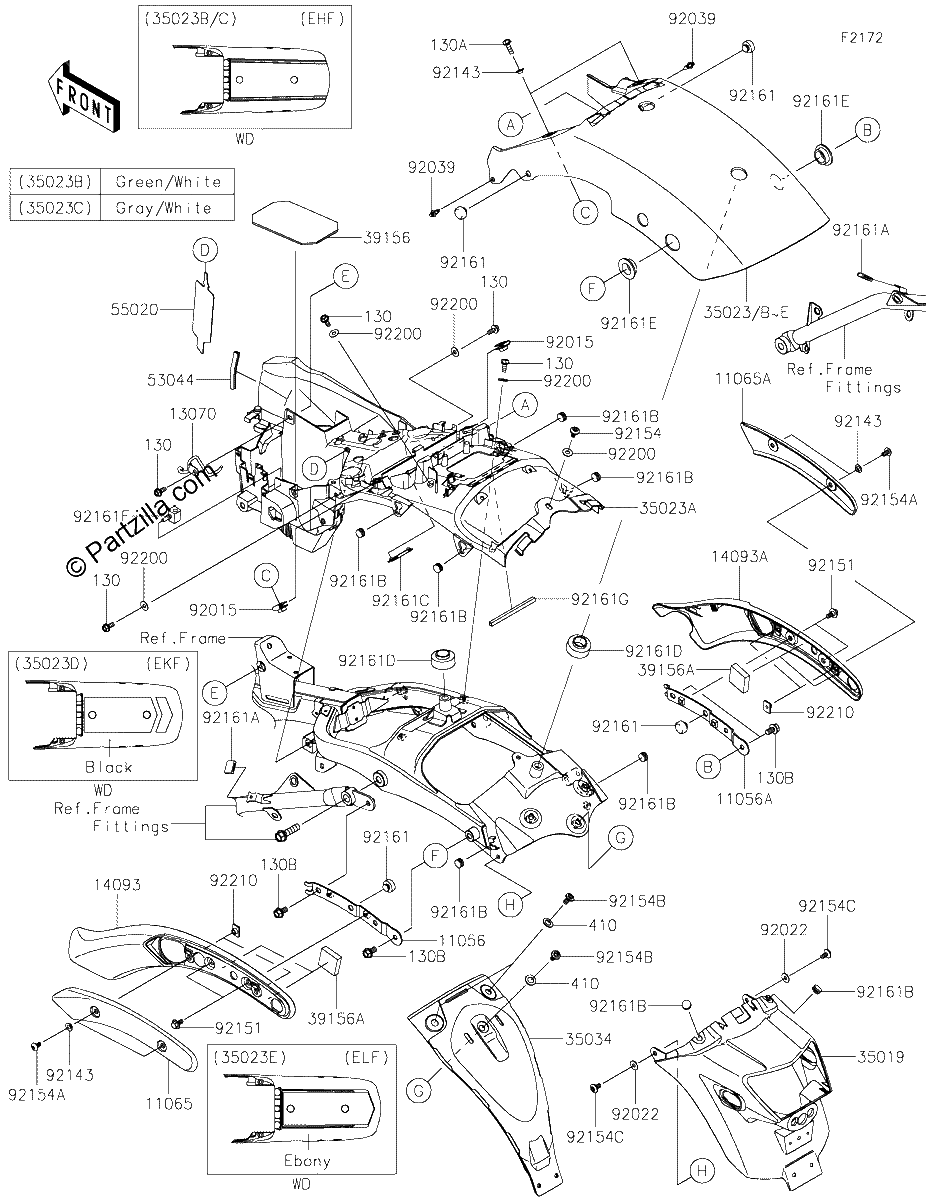 Diagrama de REAR FENDER S
