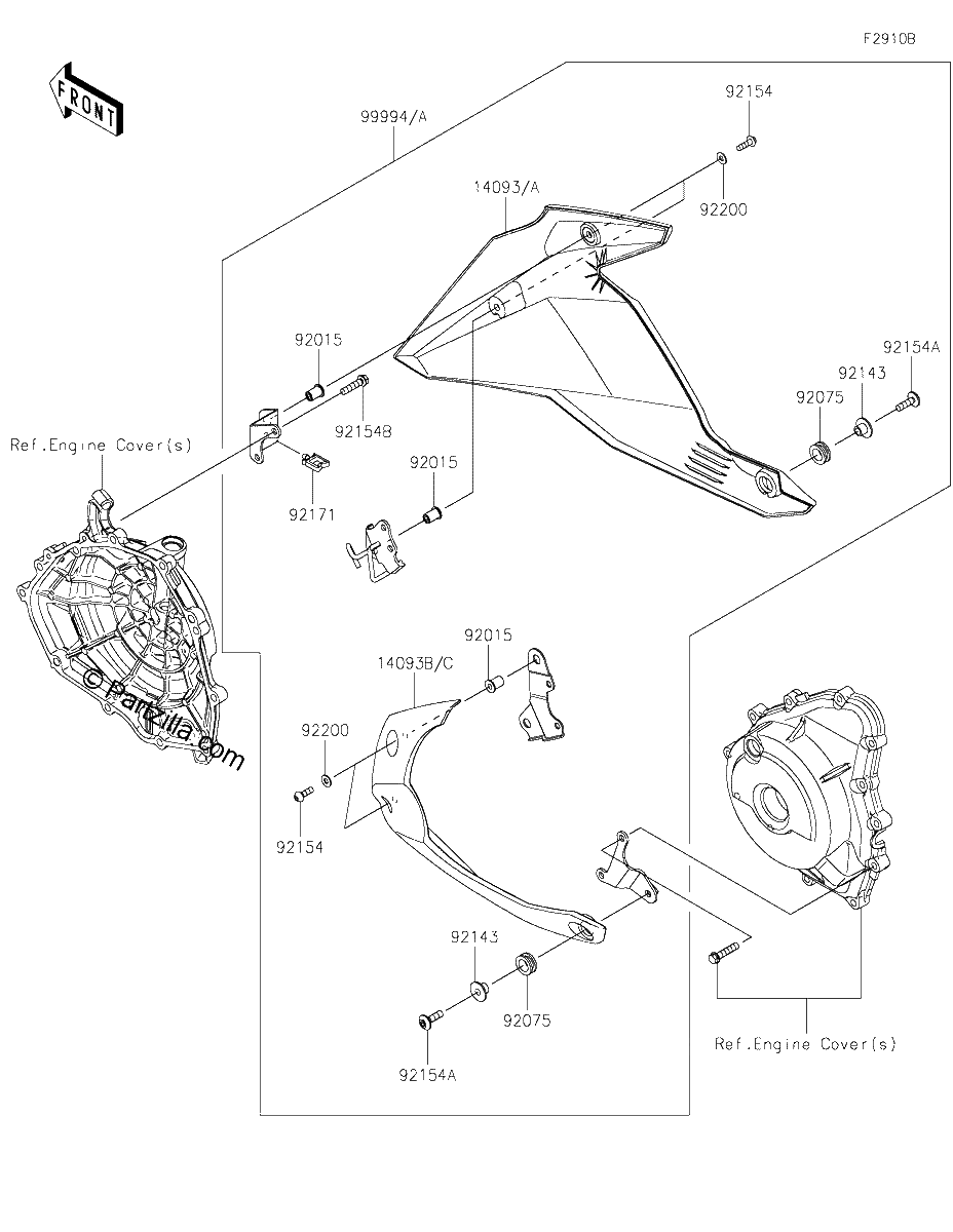 Diagrama de ACCESSORY LOWER COWLING