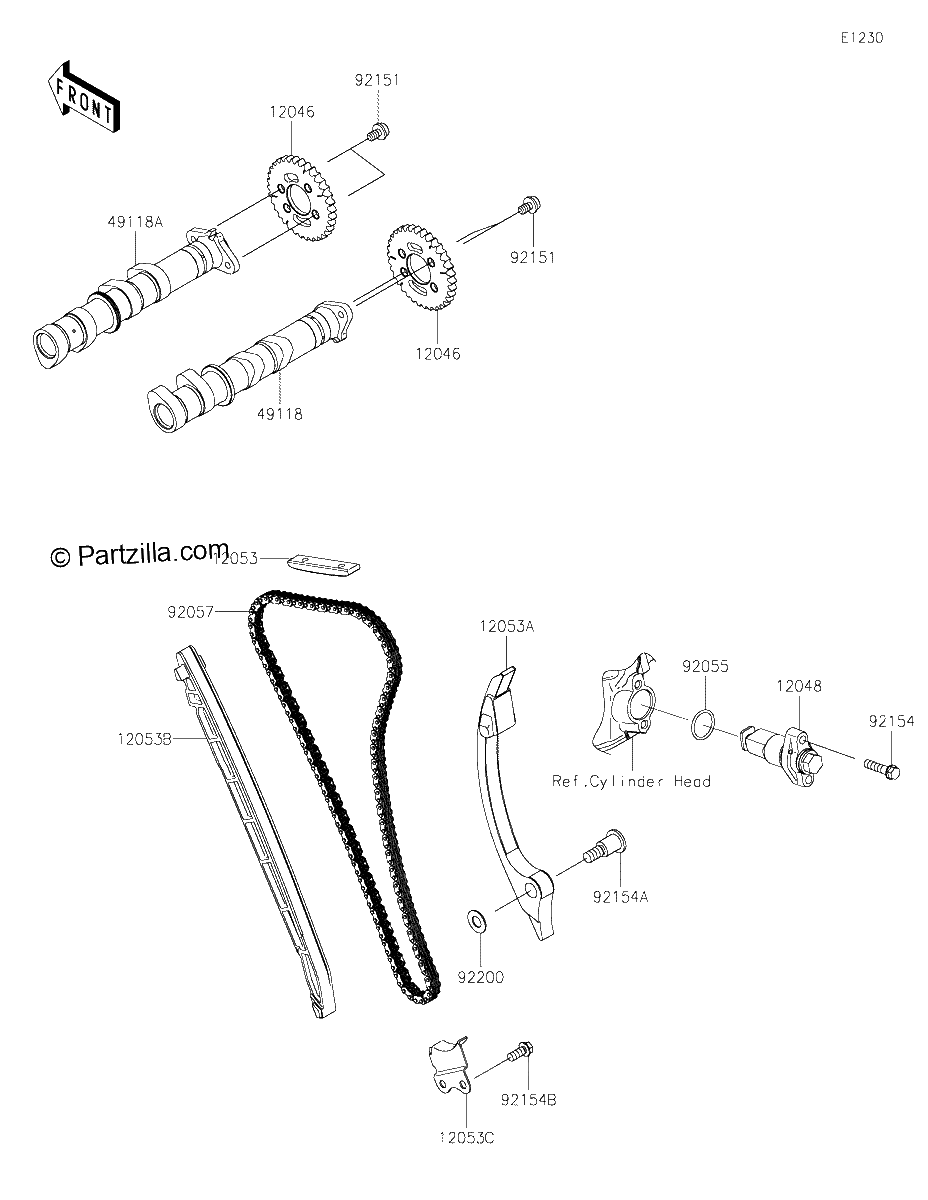 Diagrama de CAMSHAFT S TENSIONER